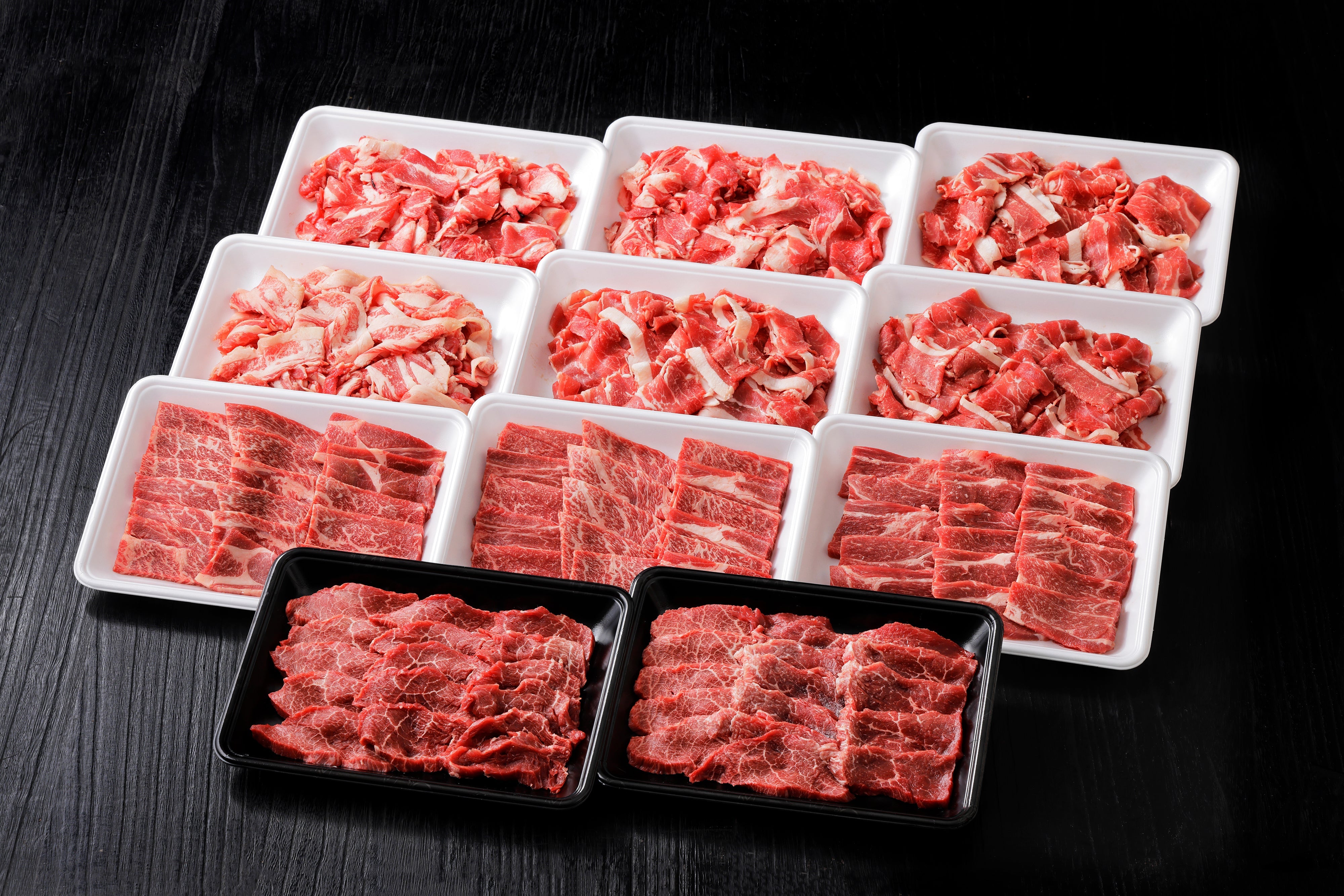 超大容量! 焼肉2種と切り落としの山盛りセット 計2700g (化粧箱入)